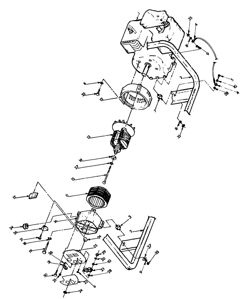 Generator Diagram and Parts List for 5509-0-S2410  Briggs and Stratton Generator